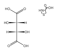 4-Thiazolidinecarboxylic acid, (R)-, [S-(R*,R*)]-2,3-dihydroxybutanedioate (1:1) (9CI) 结构式