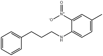 N-(4-甲基-2-硝基苯基)苯丙胺 结构式