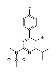 Methanesulfonamide, N-[5-bromo-4-(4-fluorophenyl)-6-(1-methylethyl)-2-pyrimidinyl]-N-methyl- 结构式