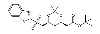 D-erythro-Hexonic acid, 6-(2-benzothiazolylsulfonyl)-2,4,6-trideoxy-3,5-O-(1-methylethylidene)-, 1,1-dimethylethyl ester 结构式