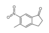 2,3-二氢-5-甲基-6-硝基-1H-茚-1-酮 结构式