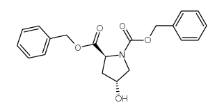 (2S,4R)-1,2-二苄氧羰基-4-羟基吡咯烷 结构式