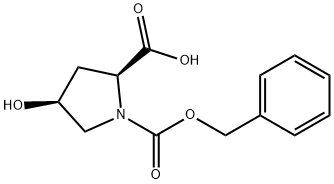 (2S,4S)-1-(苄氧羰基)-4-羟基吡咯烷-2-羧酸 结构式