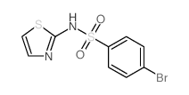 4-溴-N-(1,3-噻唑-2-基)苯-1-磺酰胺 结构式