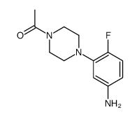 1-[4-(5-氨基-2-氟苯基)-1-哌嗪]乙酮 结构式