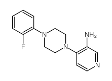 4-[4-(2-氟苯基)-1-哌嗪基]-3-氨基吡啶 结构式