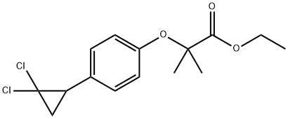 2-[4-(2,2-二氯环丙基)苯氧基]-2-甲基丙酸乙酯 结构式