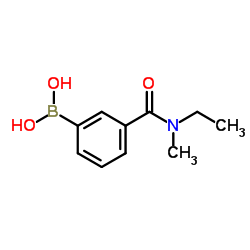 3-[乙基(甲基)氨甲酰]苯硼酸 结构式