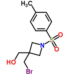[3-(溴甲基)-1-(4-甲基苯基磺酰基)氮杂环丁烷-3-基]甲醇 结构式