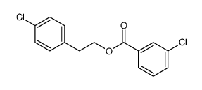 3-氯苯甲酸-4-氯苯乙酯 结构式