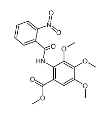 N-(邻硝基苯甲酰基-3,4,5-三甲氧基)邻氨基苯甲酸甲酯 结构式