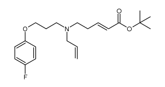 tert-butyl (E)-5-[N-allyl-N-3'-(4''-fluorophenoxy)propylamino]pent-2-enoate 结构式