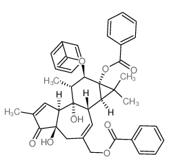 佛波醇-12,13,20-三苯甲酸酯 结构式
