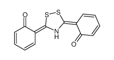 2,4-Cyclohexadien-1-one, 6,6'-(1,2,4-dithiazolidine-3,5-diylidene)bis- (9CI) 结构式