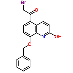 8-苄氧基-5-(2-溴乙酰基)-2-羟基喹啉 结构式