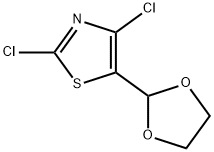 2,4-二溴-5-(1,3-二氧戊环-2-基)噻唑 结构式