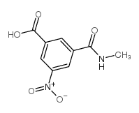 3-羧基-5-硝基-N-甲基苯甲酰胺 结构式