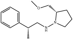 1-吡咯烷胺,2-(甲氧基甲基)-N-(2-苯基丙基)-,[S-(R*,S*)]- 结构式