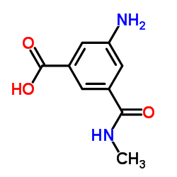 3-氨基-5-羧基-N-甲基苯甲酰胺 结构式