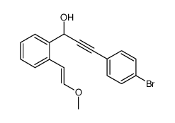 Benzenemethanol, α-[2-(4-bromophenyl)ethynyl]-2-(2-methoxyethenyl)- 结构式