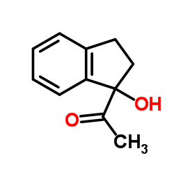 1-(2,3-二氢-1-羟基-1H-茚-1-基)乙酮 结构式