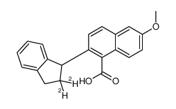 2-(2,2-二氘代-1,3-二氢茚-1-基)-6-甲氧基萘-1-羧酸 结构式