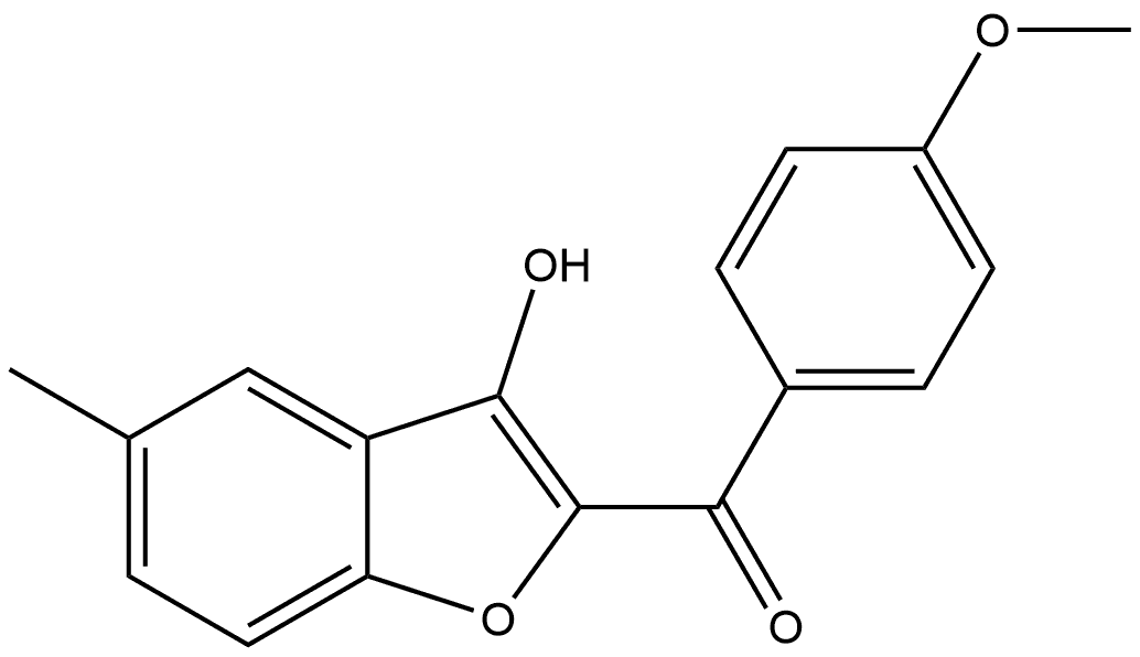 (3-Hydroxy-5-methyl-2-benzofuranyl)(4-methoxyphenyl)methanone 结构式