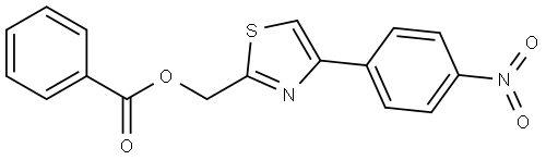4-(4-硝基苯基)-2-噻唑甲醇-2-苯甲酸酯 结构式