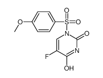 5-氟-1-[(4-甲氧基苯基)磺酰基]-2,4(1H,3H)-嘧啶二酮 结构式