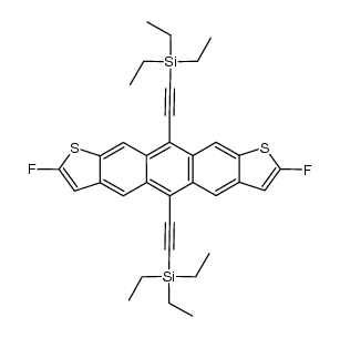 2,8-二氟-5,11-双[2-(三乙基硅基)乙炔基]蒽并[2,3-b:7,6-b']二噻吩 结构式