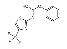 [4-(三氟甲基)-1,3-噻唑-2-基]氨基甲酸苯酯 结构式