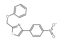 Thiazole,4-(4-nitrophenyl)-2-(phenoxymethyl)- 结构式