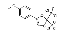 2,2-双(三氯甲基)-5-(对甲氧基苯基)-1,3,4-恶噻唑 结构式