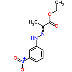 (E)-ethyl 2-(2-(3-nitrophenyl)hydrazono)propanoate 结构式