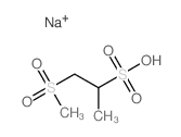 1-(甲磺酰基)-2-丙烷磺酸钠盐(1:1) 结构式