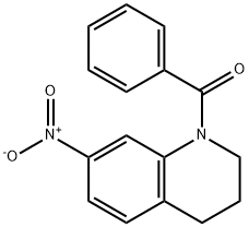 1-(3,4-二氢-7-硝基-1(2H)-喹啉基)苯基甲酮 结构式