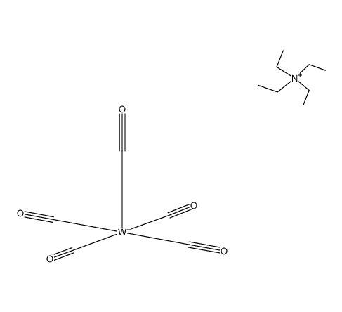 N,N,N-三乙基乙铵 (OC-6-21)-五羰基氢钨酸盐(1-) 结构式