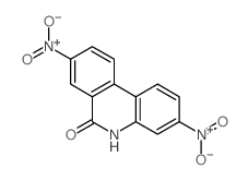 3,8-二硝基-5H-菲啶-6-酮 结构式