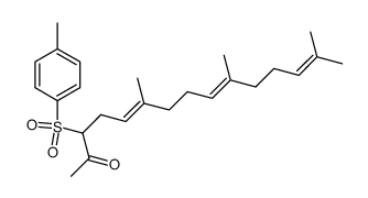 5,9,13-Pentadecatrien-2-one, 6,10,14-trimethyl-3-[(4-methylphenyl)sulfonyl]-, (E,E)- (9CI) 结构式