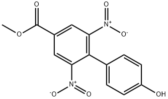 4'-羟基-2,6-二硝基-[1,1'-联苯]-4-羧酸甲酯 结构式