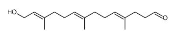 4,8,12-Tetradecatrienal, 14-hydroxy-4,8,12-trimethyl-, (4E,8E,12E)- 结构式