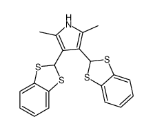 3,4-双(1,3-苯并二硫杂环戊二烯-2-基)-2,5-二甲基-1H-吡咯 结构式