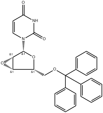 5'-O-三苯甲基尿苷-2',3'-来苏-环氧化物 结构式