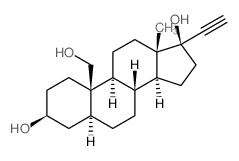 (3β,5α,17α)-孕-20-炔-3,17,19-三醇 结构式