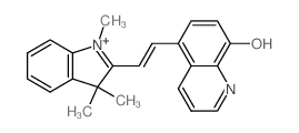 3H-Indolium,2-[2-(8-hydroxy-5-quinolinyl)ethenyl]-1,3,3-trimethyl-, chloride (1:1) 结构式