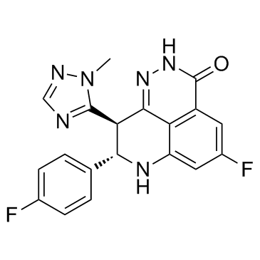 (8S,9R)-5-氟-8-(4-氟苯基)-2,7,8,9-四氢-9-(1-甲基-1H-1,2,4-三唑-5-基)-3H-吡啶并[4,3,2-de]酞嗪-3-酮 结构式