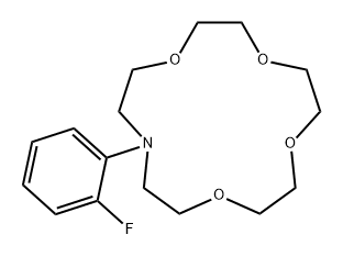 13-(2-氟苯基)-1,4,7,10-四氧杂-13-氮杂环十五烷 结构式