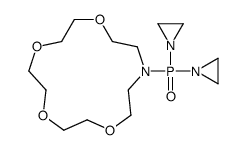 1,4,7,10-Tetraoxa-13-azacyclopentadecane, 13-[bis(1-aziridinyl)phosphinyl]- 结构式