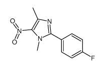 2-(4-氟苯基)-1,4-二甲基-5-硝基咪唑 结构式