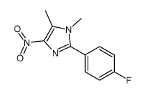 2-(4-氟苯基)-1,5-二甲基-4-硝基咪唑 结构式